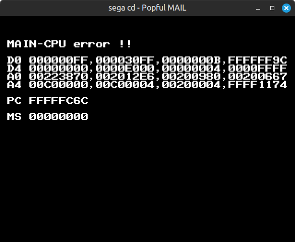 Popful Mail Address Error