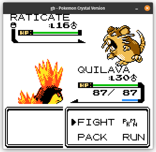 Pokemon Crystal Colors